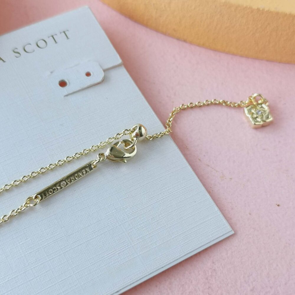 Kendra Scott - Elisa Cat Black Drusy Gold Necklace - NEW - Picture 2 of 3